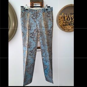 Paisley straight cut pants